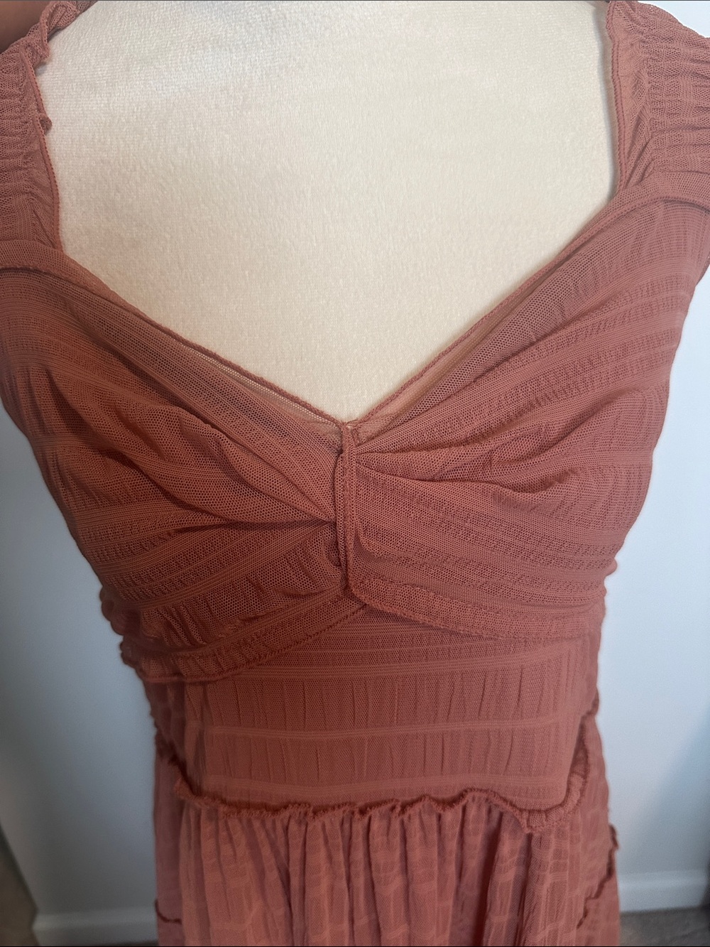 Max Studio Rust-Tone Boho Maxi Dress - Picture 3 of 6